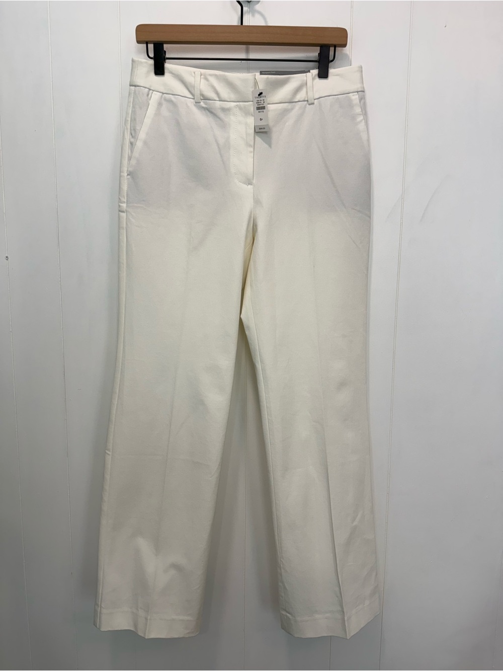 NWT Talbots White Newport Trouser Leg Pant Size 6 Petite